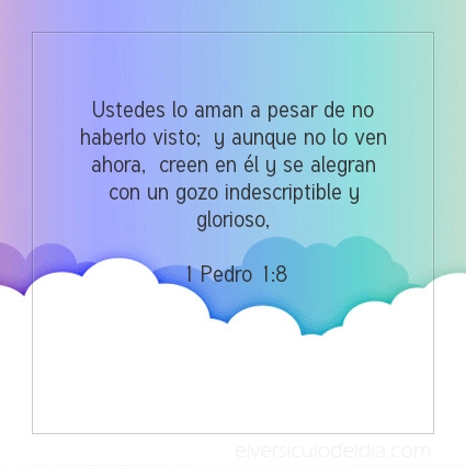 Imagen El versiculo del dia 1 Pedro 1:8