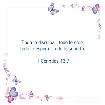 Imagen El versiculo del dia 1 Corintios 13:7