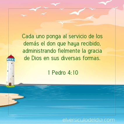 Imagen El versiculo del dia 1 Pedro 4:10