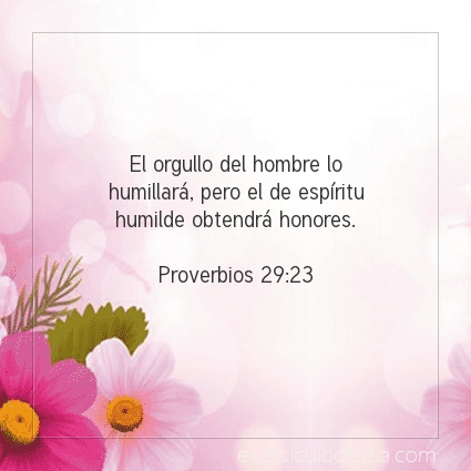 Imagen El versiculo del dia Proverbios 29:23