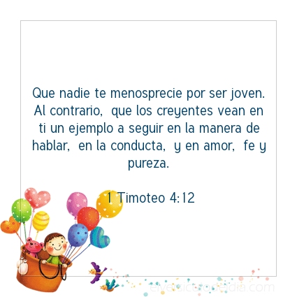 Imagen El versiculo del dia 1 Timoteo 4:12