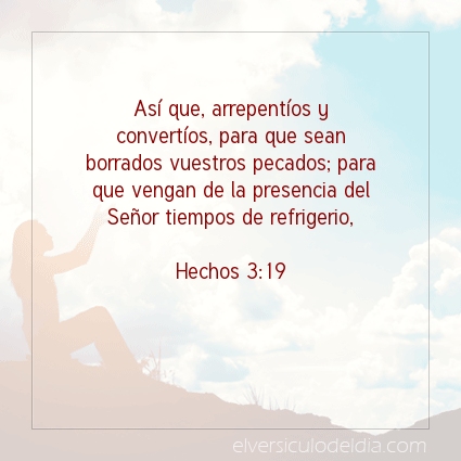 Imagen El versiculo del dia Hechos 3:19