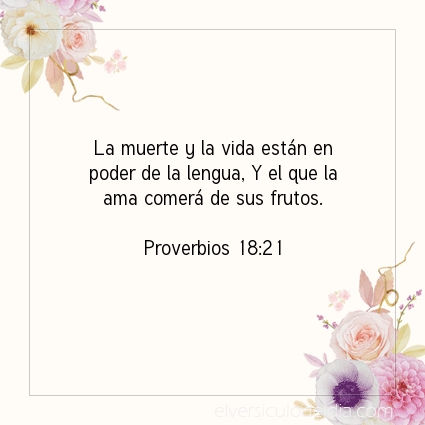 Imagen El versiculo del dia Proverbios 18:21