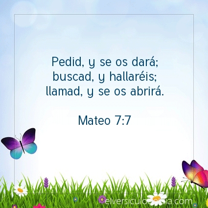 Imagen El versiculo del dia Mateo 7:7