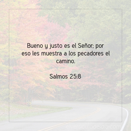Imagen El versiculo del dia Salmos 25:8
