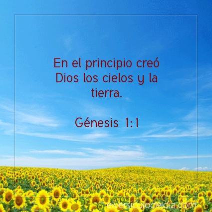 Imagen El versiculo del dia Génesis 1:1