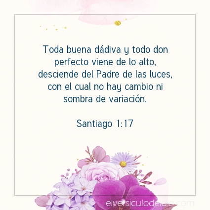 Imagen El versiculo del dia Santiago 1:17