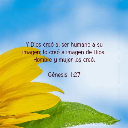Imagen El versiculo del dia Génesis 1:27