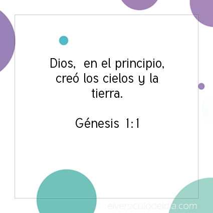 Imagen El versiculo del dia Génesis 1:1