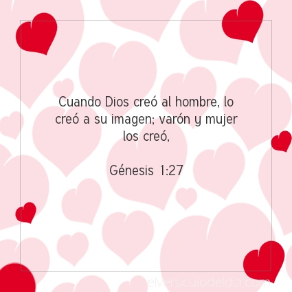 Imagen El versiculo del dia Génesis 1:27
