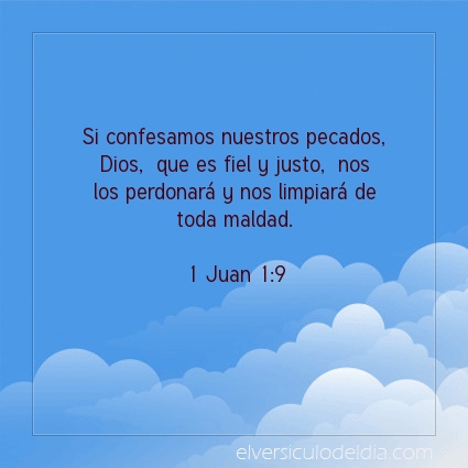 Imagen El versiculo del dia 1 Juan 1:9