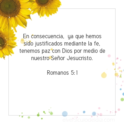 Imagen El versiculo del dia Romanos 5:1