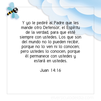 Imagen El versiculo del dia Juan 14:16