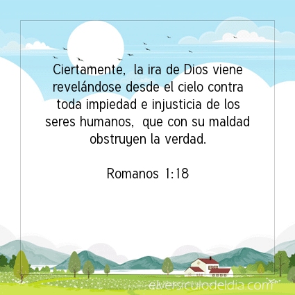 Imagen El versiculo del dia Romanos 1:18