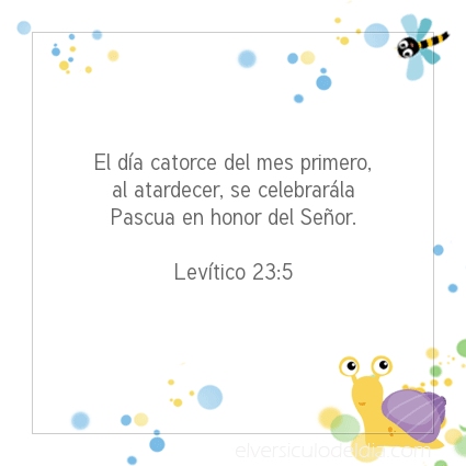 Imagen El versiculo del dia Levítico 23:5