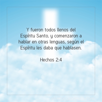 Imagen El versiculo del dia Hechos 2:4