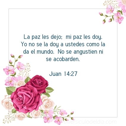 Imagen El versiculo del dia Juan 14:27