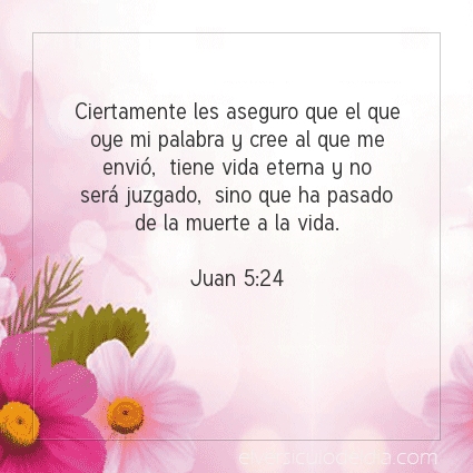 Imagen El versiculo del dia Juan 5:24