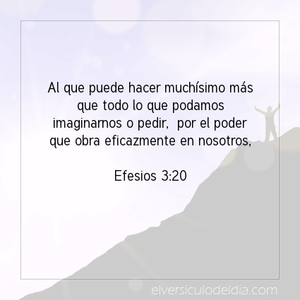 Imagen El versiculo del dia Efesios 3:20
