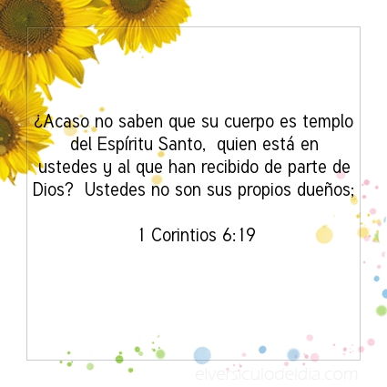 Imagen El versiculo del dia 1 Corintios 6:19