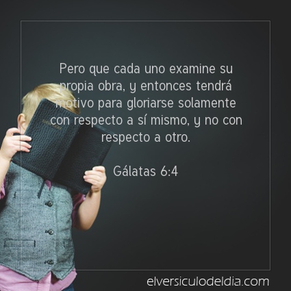 Imagen El versiculo del dia Gálatas 6:4