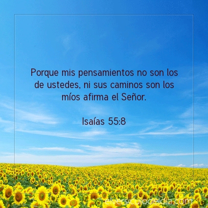 Imagen El versiculo del dia Isaías 55:8