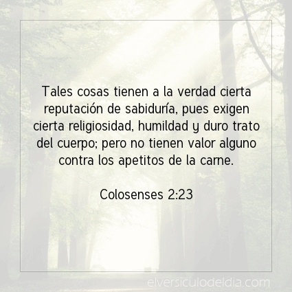 Imagen El versiculo del dia Colosenses 2:23