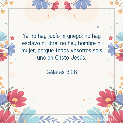 Imagen El versiculo del dia Gálatas 3:28