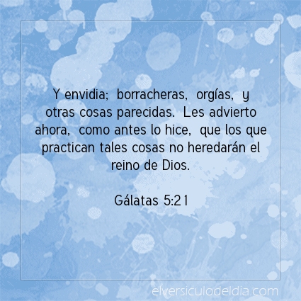 Imagen El versiculo del dia Gálatas 5:21