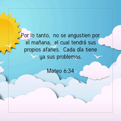Imagen El versiculo del dia Mateo 6:34