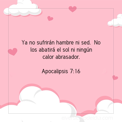 Imagen El versiculo del dia Apocalipsis 7:16