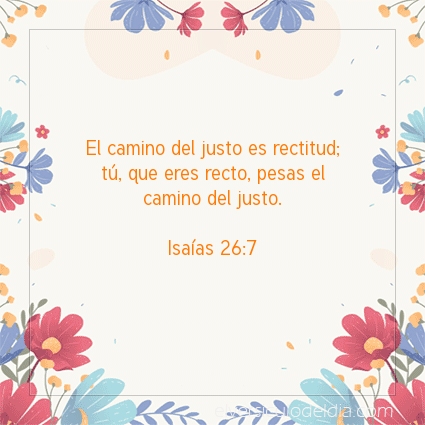 Imagen El versiculo del dia Isaías 26:7