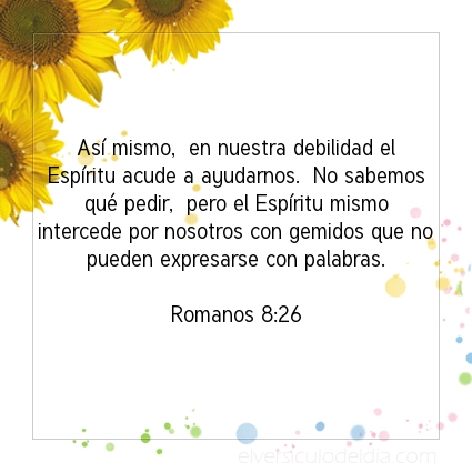 Imagen El versiculo del dia Romanos 8:26
