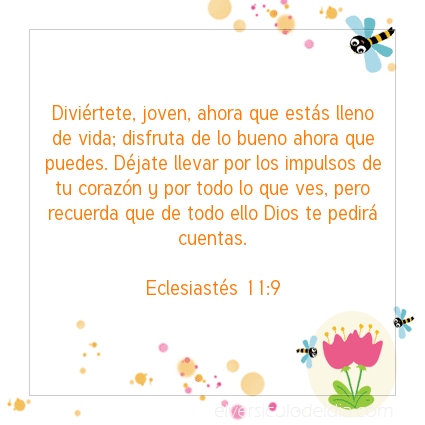 Imagen El versiculo del dia Eclesiastés 11:9