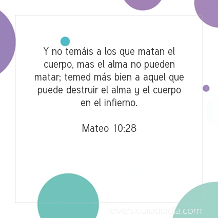 Imagen El versiculo del dia Mateo 10:28
