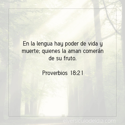 Imagen El versiculo del dia Proverbios 18:21