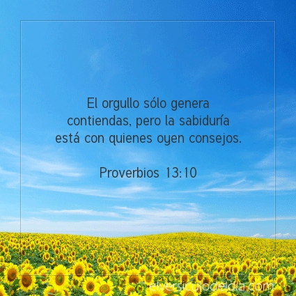 Imagen El versiculo del dia Proverbios 13:10