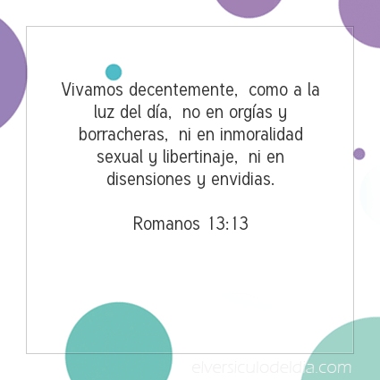 Imagen El versiculo del dia Romanos 13:13