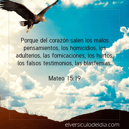 Imagen El versiculo del dia Mateo 15:19