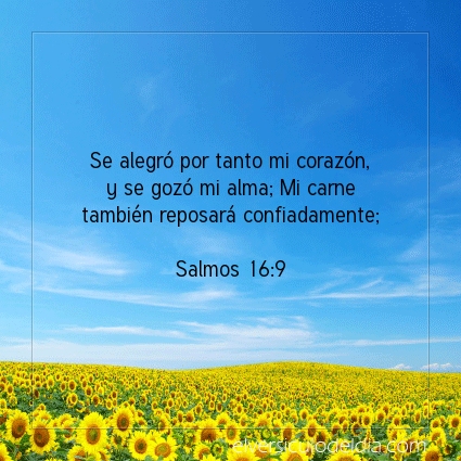 Imagen El versiculo del dia Salmos 16:9