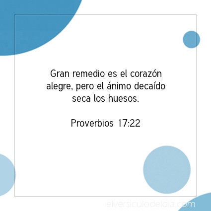Imagen El versiculo del dia Proverbios 17:22
