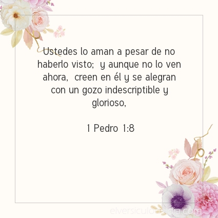 Imagen El versiculo del dia 1 Pedro 1:8