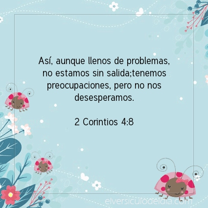 Imagen El versiculo del dia 2 Corintios 4:8