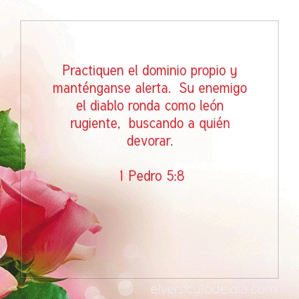 Imagen El versiculo del dia 1 Pedro 5:8