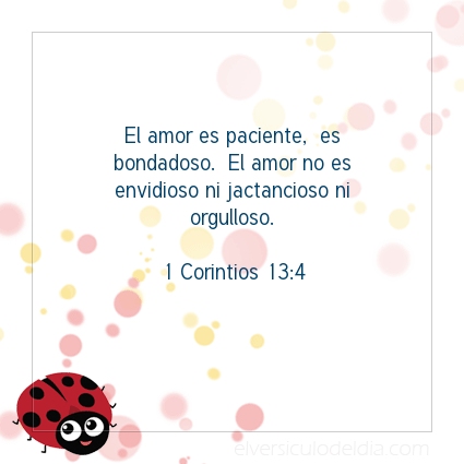 Imagen El versiculo del dia 1 Corintios 13:4