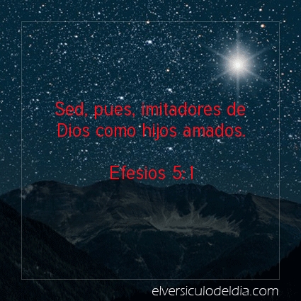 Imagen El versiculo del dia Efesios 5:1