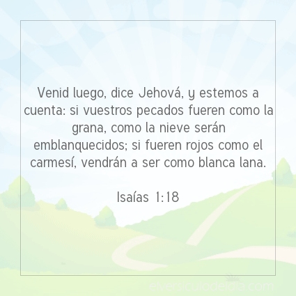 Imagen El versiculo del dia Isaías 1:18