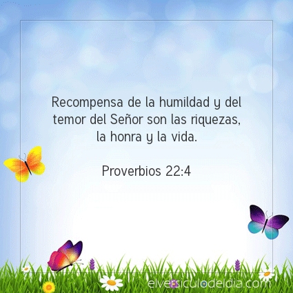 Imagen El versiculo del dia Proverbios 22:4