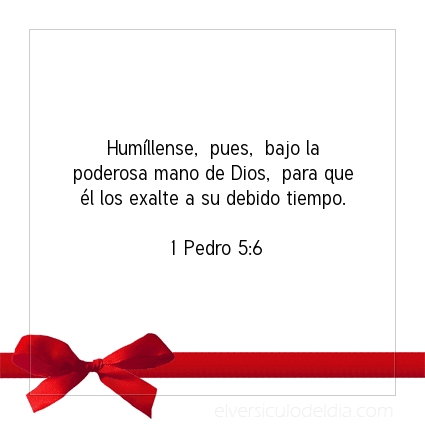 Imagen El versiculo del dia 1 Pedro 5:6