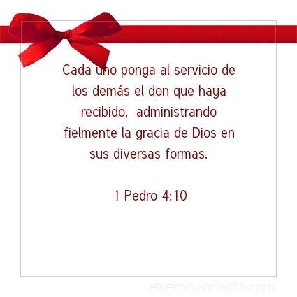 Imagen El versiculo del dia 1 Pedro 4:10